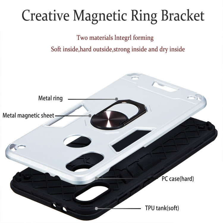 For Xiaomi Mi 6X / A2 2 in 1 Armour Series PC + TPU Protective Case with Ring Holder