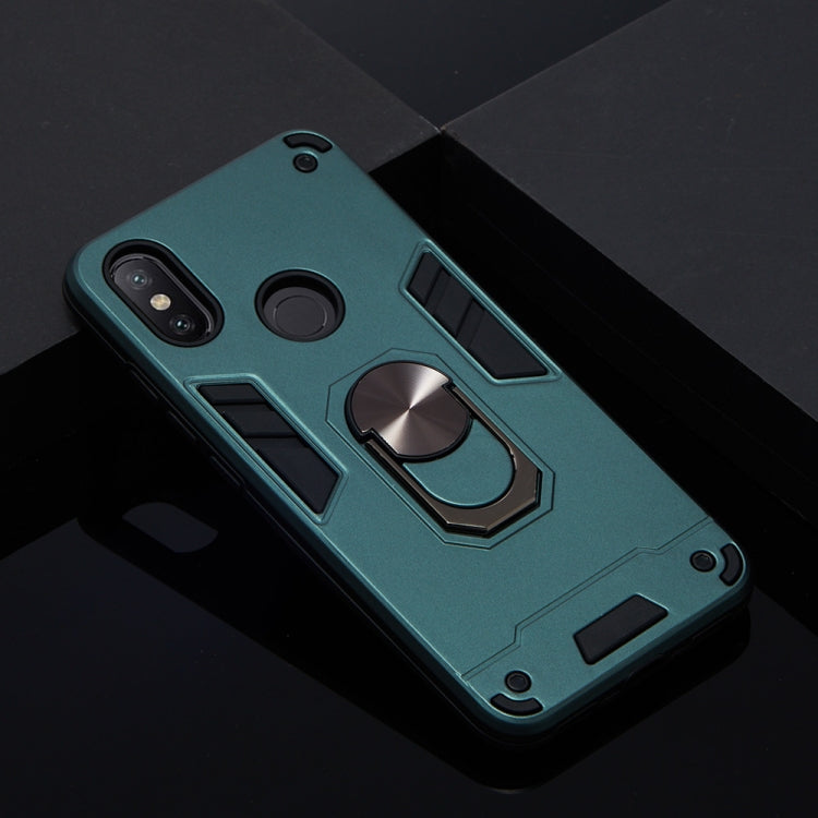 For Xiaomi Mi 6X / A2 2 in 1 Armour Series PC + TPU Protective Case with Ring Holder