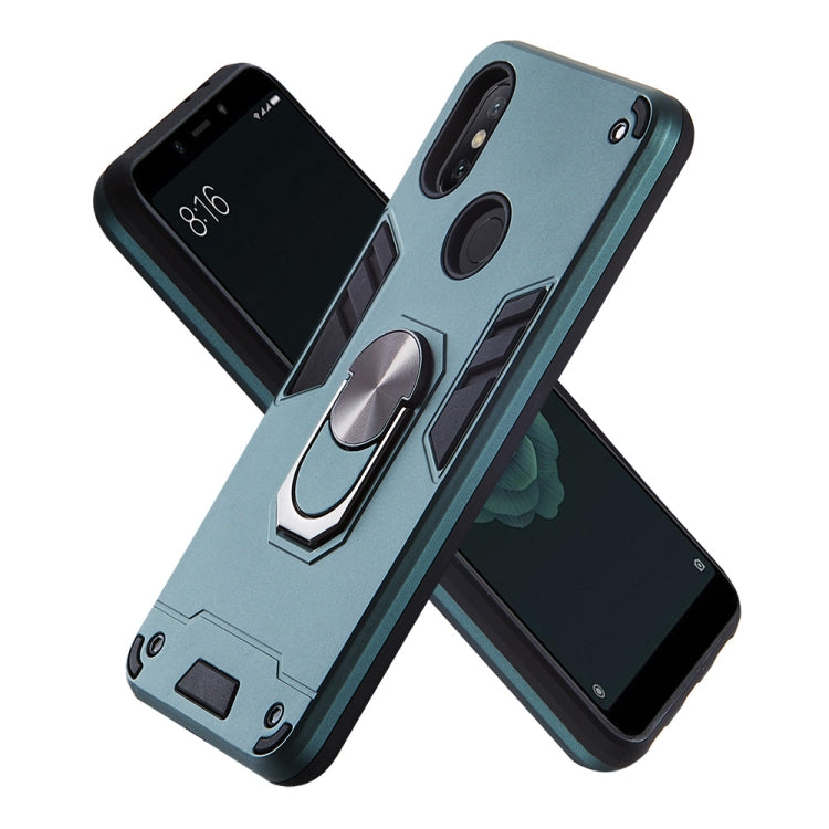 For Xiaomi Mi 6X / A2 2 in 1 Armour Series PC + TPU Protective Case with Ring Holder