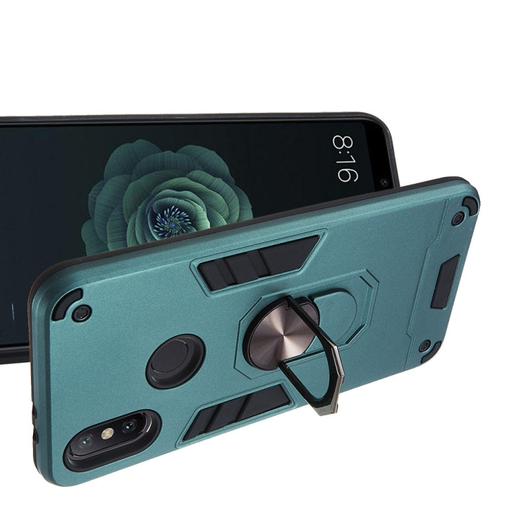For Xiaomi Mi 6X / A2 2 in 1 Armour Series PC + TPU Protective Case with Ring Holder