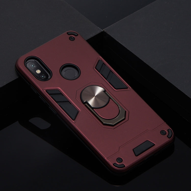 For Xiaomi Mi 6X / A2 2 in 1 Armour Series PC + TPU Protective Case with Ring Holder
