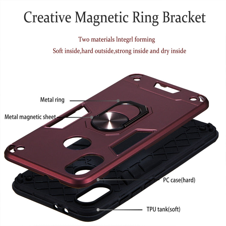 For Xiaomi Mi 6X / A2 2 in 1 Armour Series PC + TPU Protective Case with Ring Holder