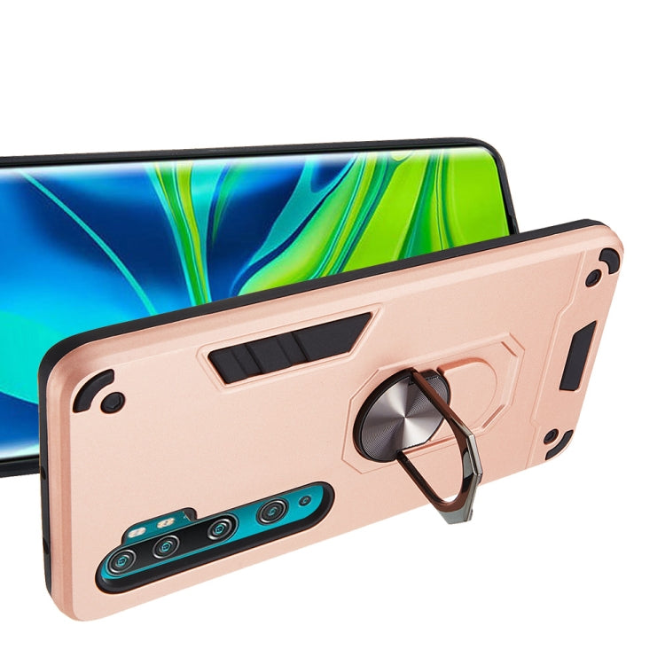 For Xiaomi Mi CC9 Pro / Mi Note 10 / Mi Note 10 Pro 2 in 1 Armour Series PC + TPU Protective Case with Ring Holder