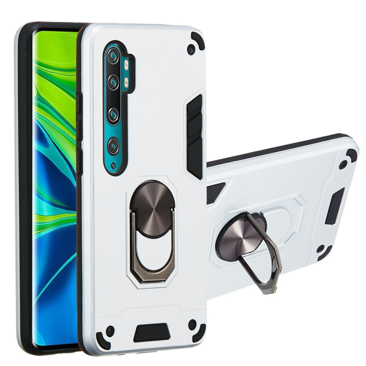 For Xiaomi Mi CC9 Pro / Mi Note 10 / Mi Note 10 Pro 2 in 1 Armour Series PC + TPU Protective Case with Ring Holder