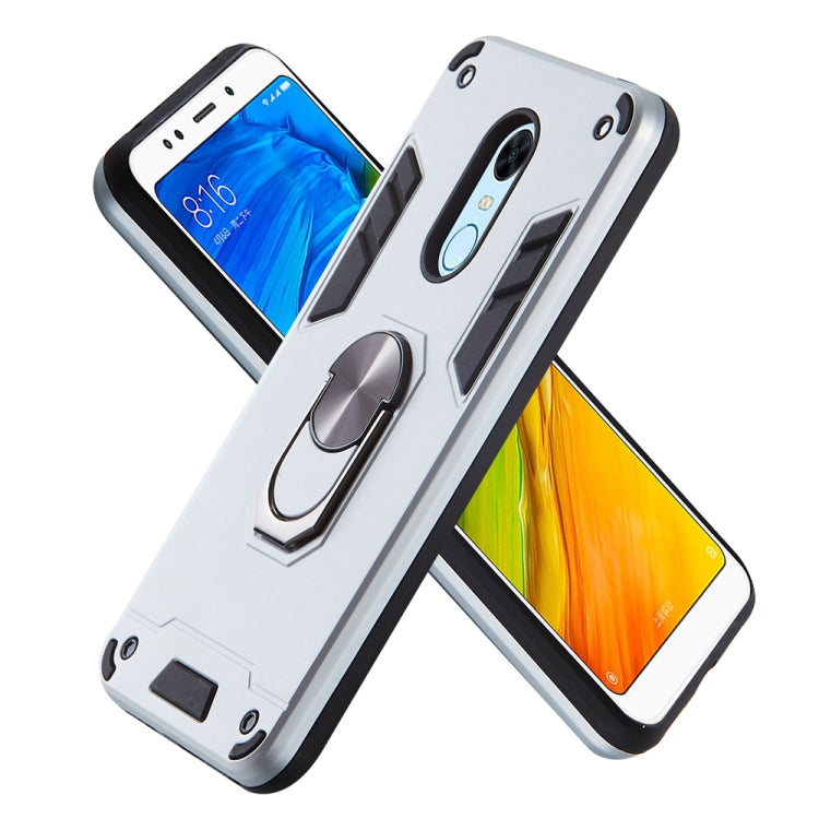 For Xiaomi Rdemi 5 Plus / Note 5 (India) 2 in 1 Armour Series PC + TPU Protective Case with Ring Holder