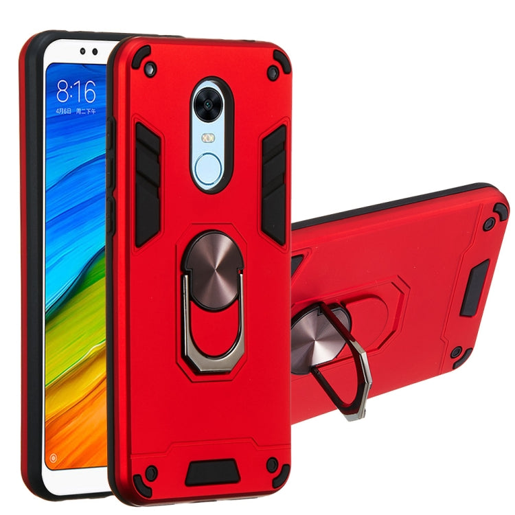 For Xiaomi Rdemi 5 Plus / Note 5 (India) 2 in 1 Armour Series PC + TPU Protective Case with Ring Holder