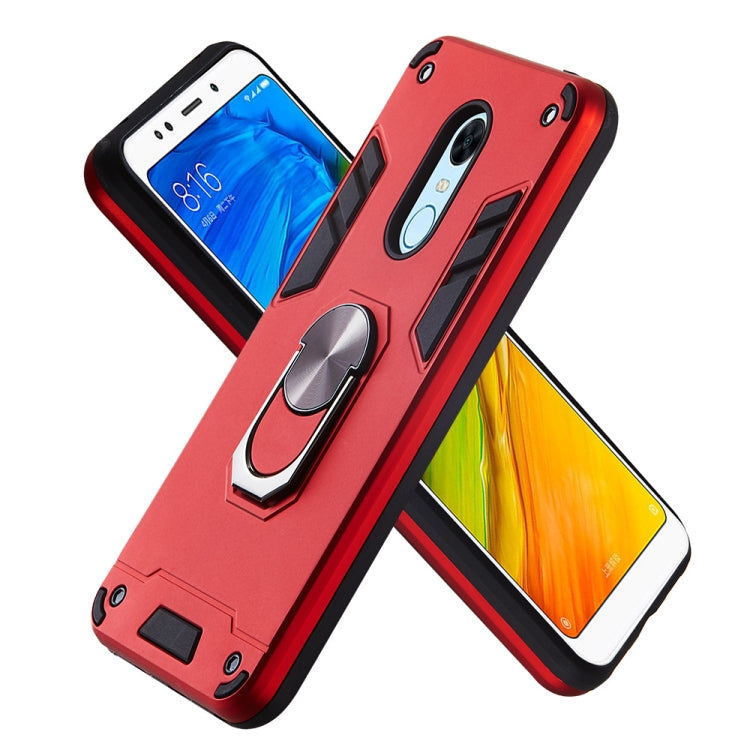 For Xiaomi Rdemi 5 Plus / Note 5 (India) 2 in 1 Armour Series PC + TPU Protective Case with Ring Holder