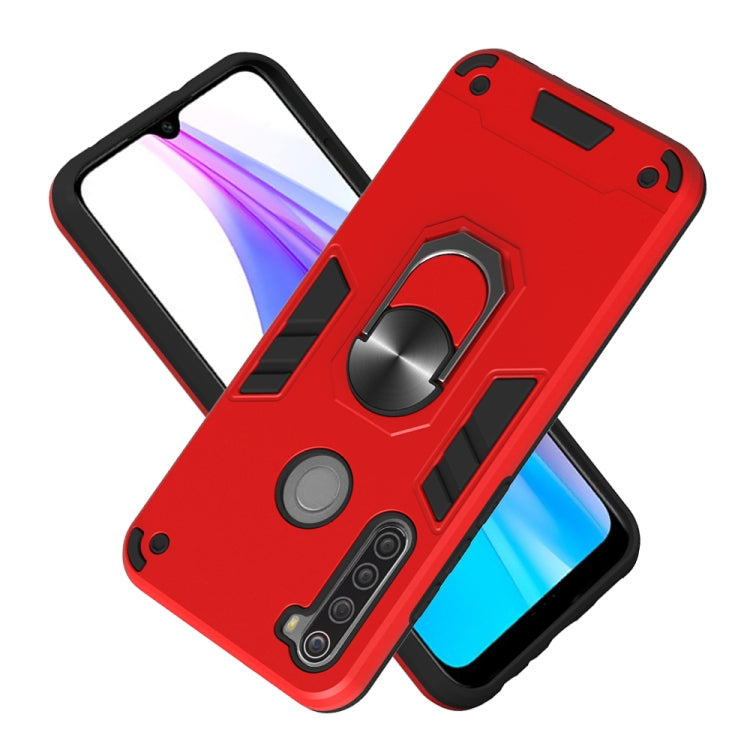 For Xiaomi Redmi Note 8T 2 in 1 Armour Series PC + TPU Protective Case with Ring Holder