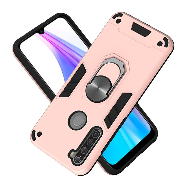 For Xiaomi Redmi Note 8T 2 in 1 Armour Series PC + TPU Protective Case with Ring Holder