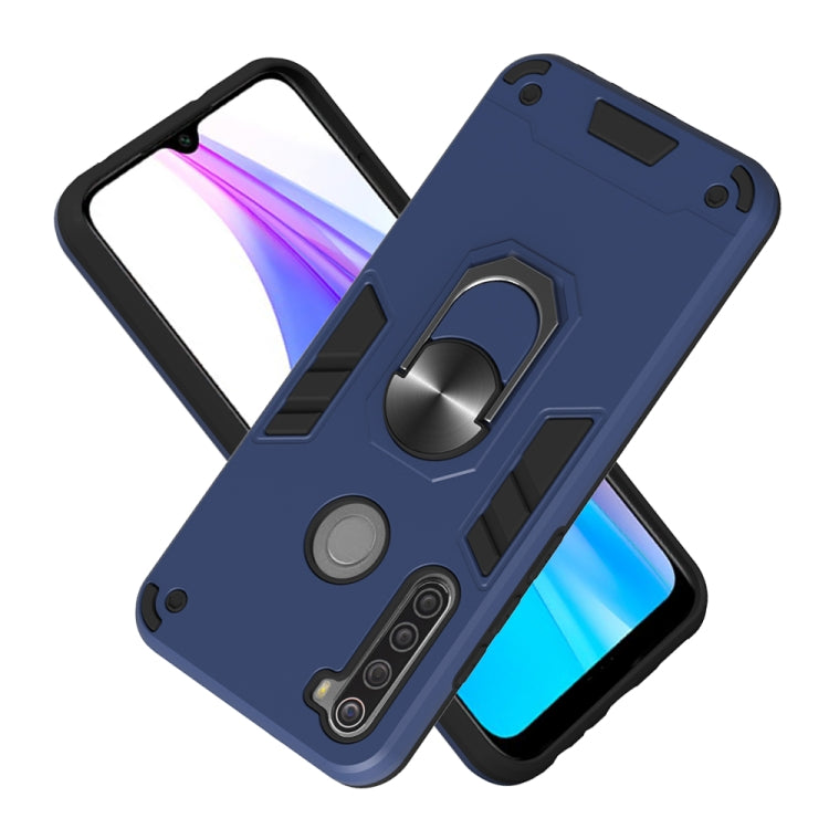 For Xiaomi Redmi Note 8T 2 in 1 Armour Series PC + TPU Protective Case with Ring Holder