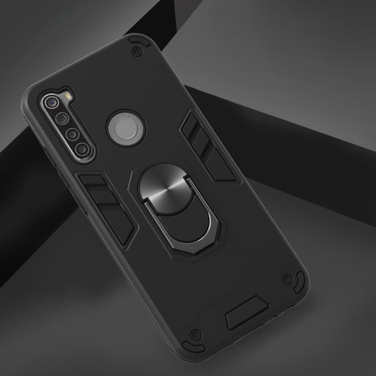 For Xiaomi Redmi Note 8T 2 in 1 Armour Series PC + TPU Protective Case with Ring Holder