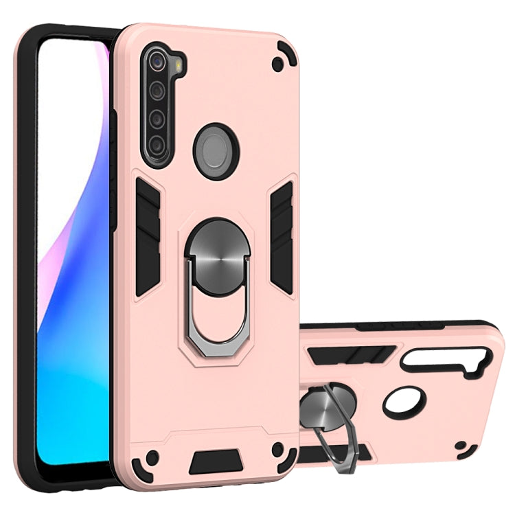 For Xiaomi Redmi Note 8T 2 in 1 Armour Series PC + TPU Protective Case with Ring Holder