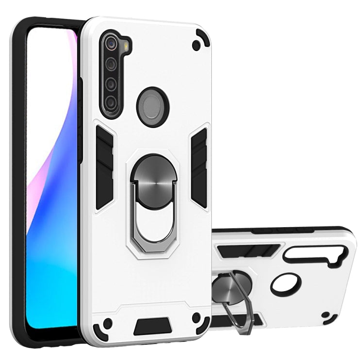For Xiaomi Redmi Note 8T 2 in 1 Armour Series PC + TPU Protective Case with Ring Holder