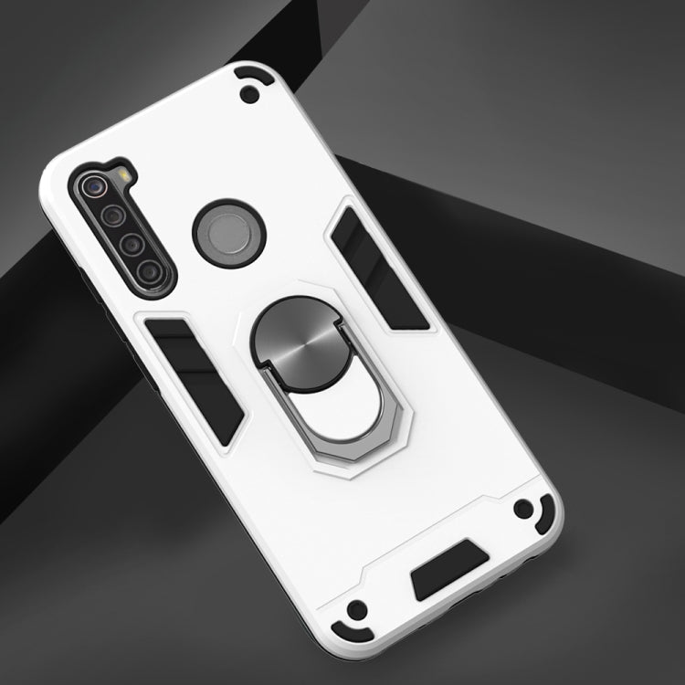 For Xiaomi Redmi Note 8T 2 in 1 Armour Series PC + TPU Protective Case with Ring Holder