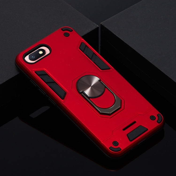 For Xiaomi Redmi 6A (Nonporous) 2 in 1 Armour Series PC + TPU Protective Case with Ring Holder