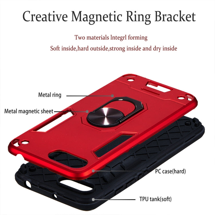 For Xiaomi Redmi 6A (Nonporous) 2 in 1 Armour Series PC + TPU Protective Case with Ring Holder