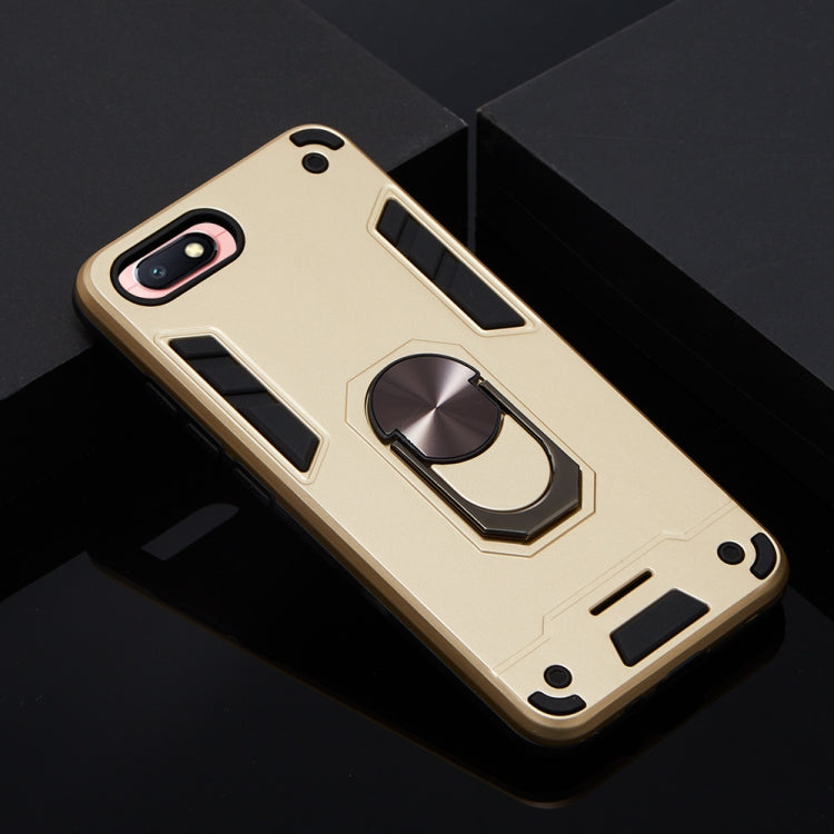 For Xiaomi Redmi 6A (Nonporous) 2 in 1 Armour Series PC + TPU Protective Case with Ring Holder