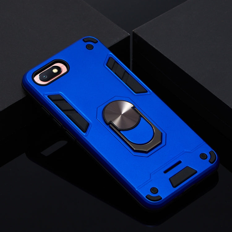 For Xiaomi Redmi 6A (Nonporous) 2 in 1 Armour Series PC + TPU Protective Case with Ring Holder