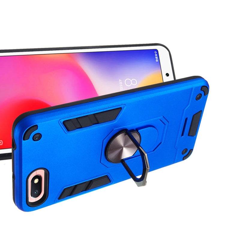 For Xiaomi Redmi 6A (Nonporous) 2 in 1 Armour Series PC + TPU Protective Case with Ring Holder