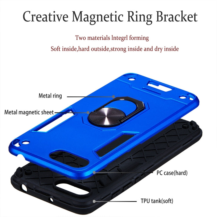 For Xiaomi Redmi 6A (Nonporous) 2 in 1 Armour Series PC + TPU Protective Case with Ring Holder