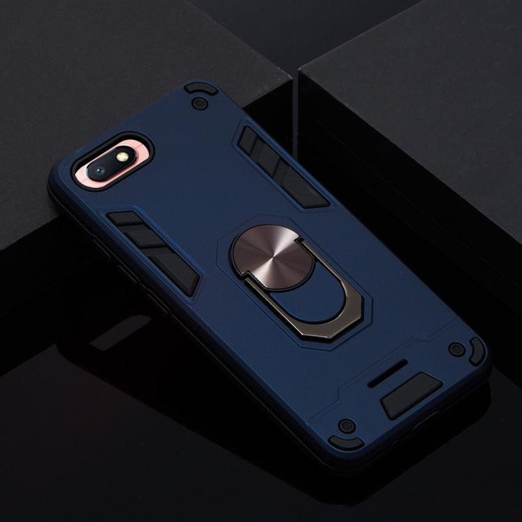 For Xiaomi Redmi 6A (Nonporous) 2 in 1 Armour Series PC + TPU Protective Case with Ring Holder