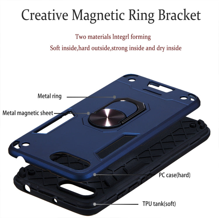 For Xiaomi Redmi 6A (Nonporous) 2 in 1 Armour Series PC + TPU Protective Case with Ring Holder