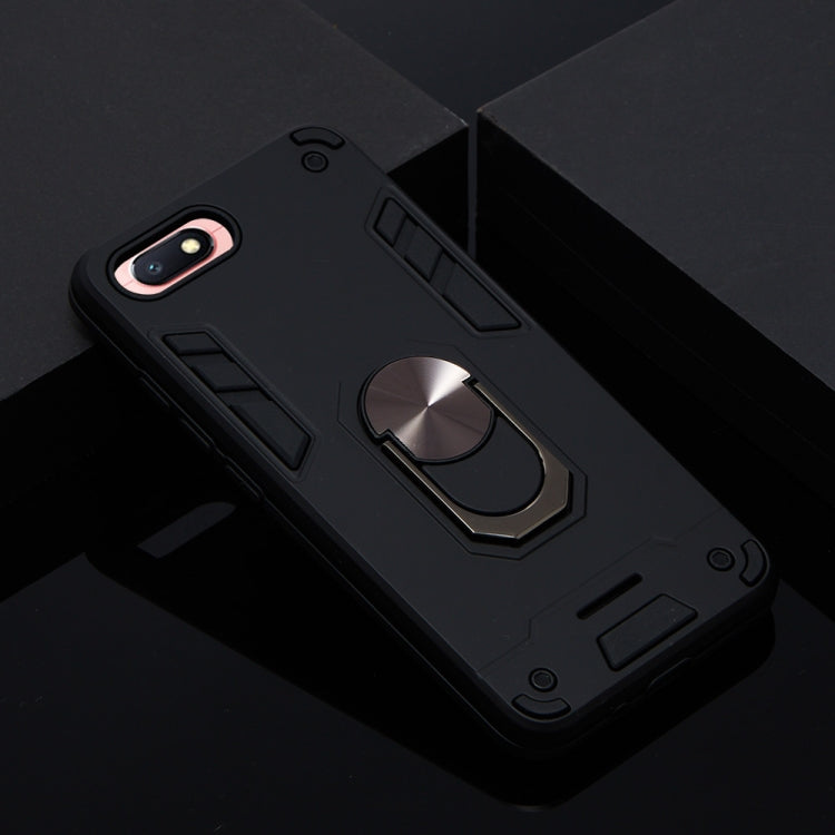 For Xiaomi Redmi 6A (Nonporous) 2 in 1 Armour Series PC + TPU Protective Case with Ring Holder