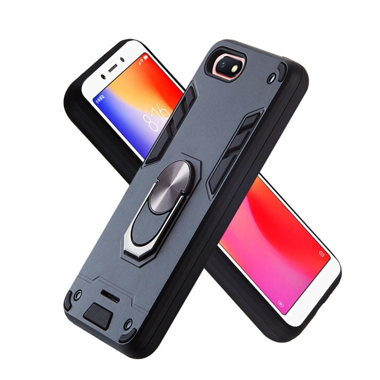 For Xiaomi Redmi 6A (Nonporous) 2 in 1 Armour Series PC + TPU Protective Case with Ring Holder