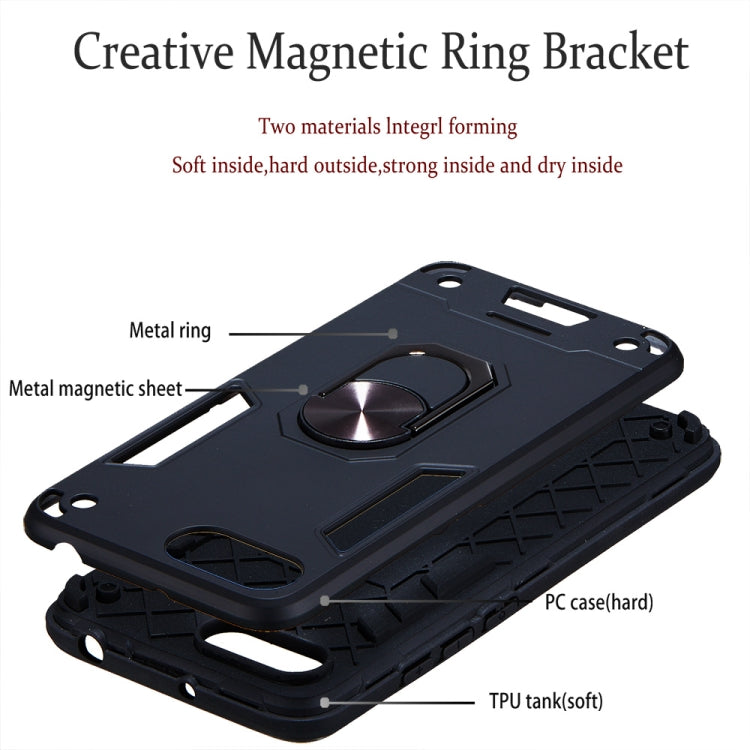 For Xiaomi Redmi 6A (Nonporous) 2 in 1 Armour Series PC + TPU Protective Case with Ring Holder