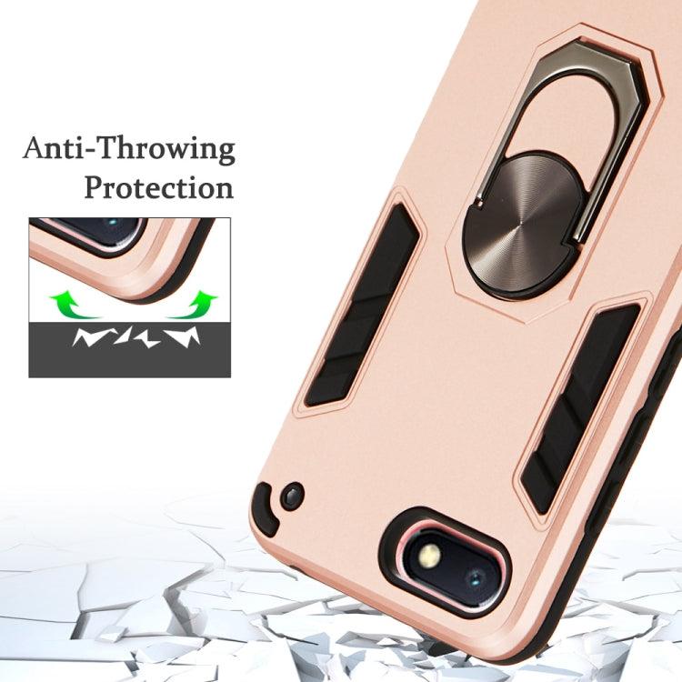 For Xiaomi Redmi 6A (Nonporous) 2 in 1 Armour Series PC + TPU Protective Case with Ring Holder