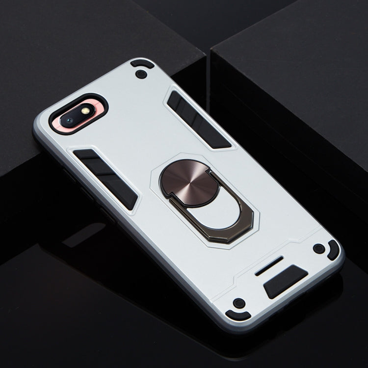 For Xiaomi Redmi 6A (Nonporous) 2 in 1 Armour Series PC + TPU Protective Case with Ring Holder