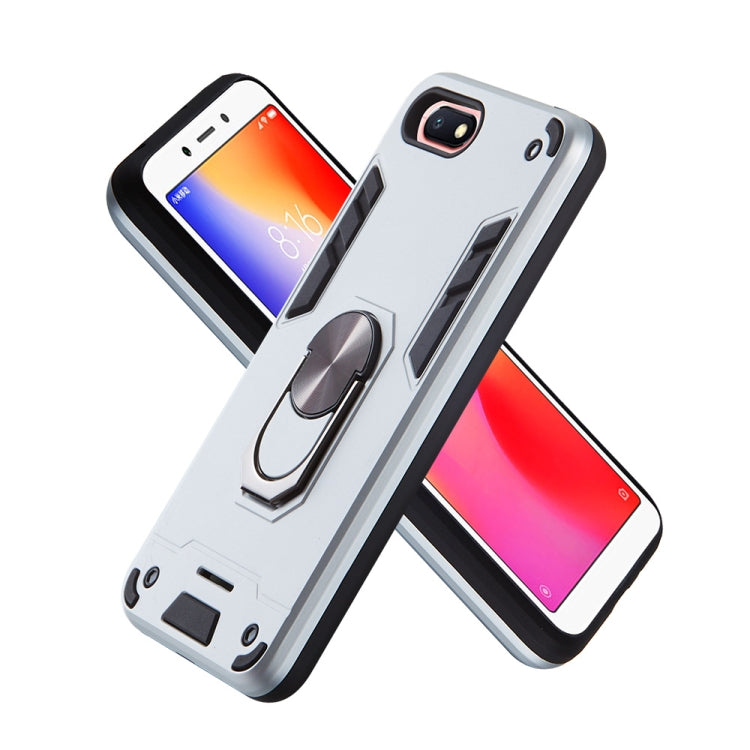 For Xiaomi Redmi 6A (Nonporous) 2 in 1 Armour Series PC + TPU Protective Case with Ring Holder