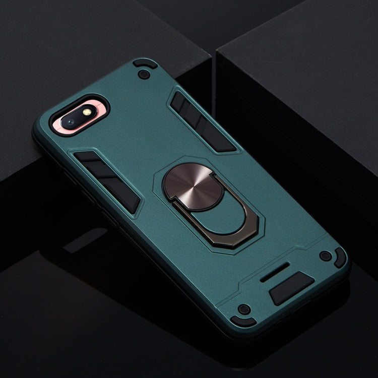 For Xiaomi Redmi 6A (Nonporous) 2 in 1 Armour Series PC + TPU Protective Case with Ring Holder