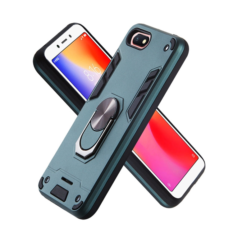 For Xiaomi Redmi 6A (Nonporous) 2 in 1 Armour Series PC + TPU Protective Case with Ring Holder