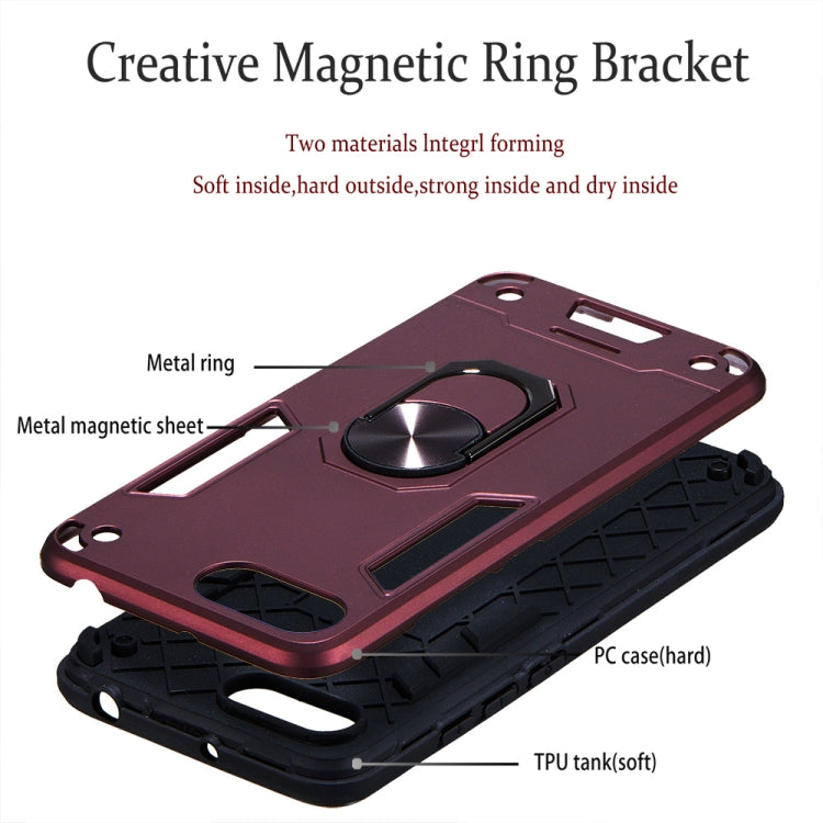 For Xiaomi Redmi 6A (Nonporous) 2 in 1 Armour Series PC + TPU Protective Case with Ring Holder