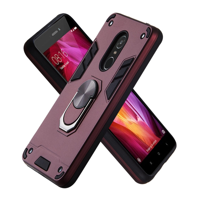 For Xiaomi Redmi Note 4 / Note 4X / Redmi 4(India) 2 in 1 Armour Series PC + TPU Protective Case with Ring Holder
