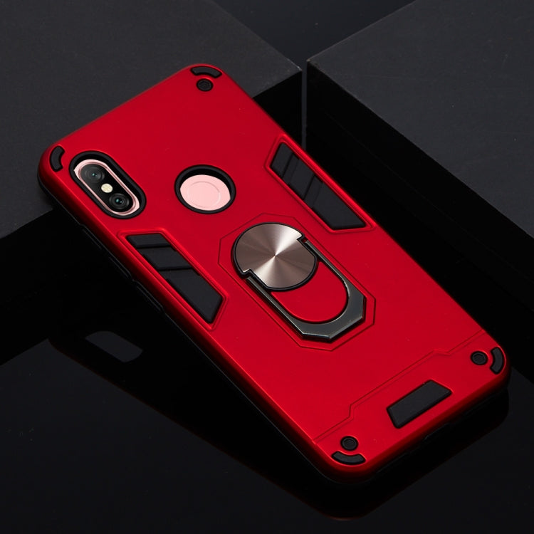 For Xiaomi Redmi Note 6 / Note 6 Pro 2 in 1 Armour Series PC + TPU Protective Case with Ring Holder