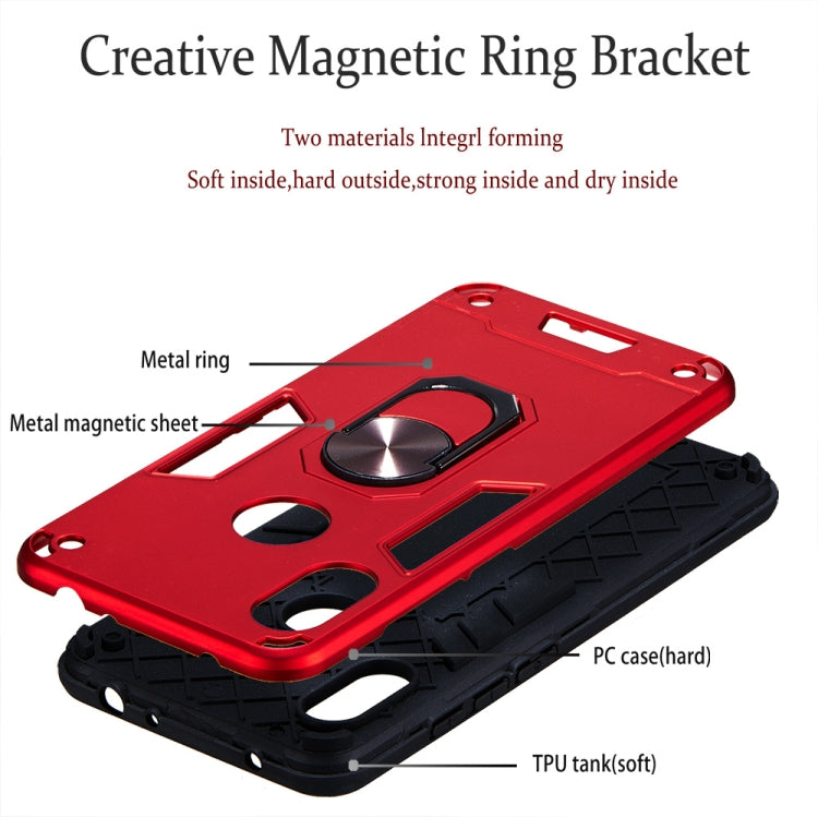 For Xiaomi Redmi Note 6 / Note 6 Pro 2 in 1 Armour Series PC + TPU Protective Case with Ring Holder