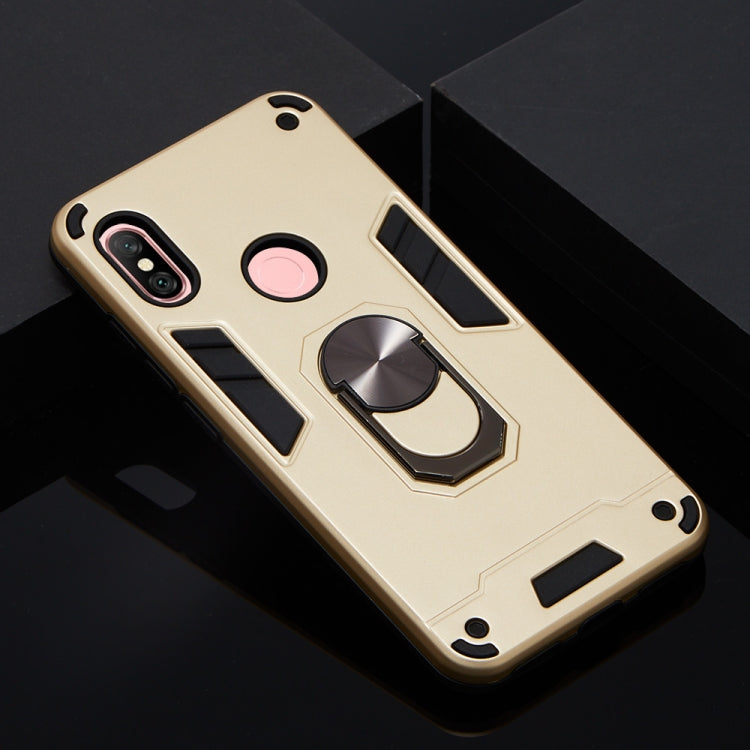 For Xiaomi Redmi Note 6 / Note 6 Pro 2 in 1 Armour Series PC + TPU Protective Case with Ring Holder