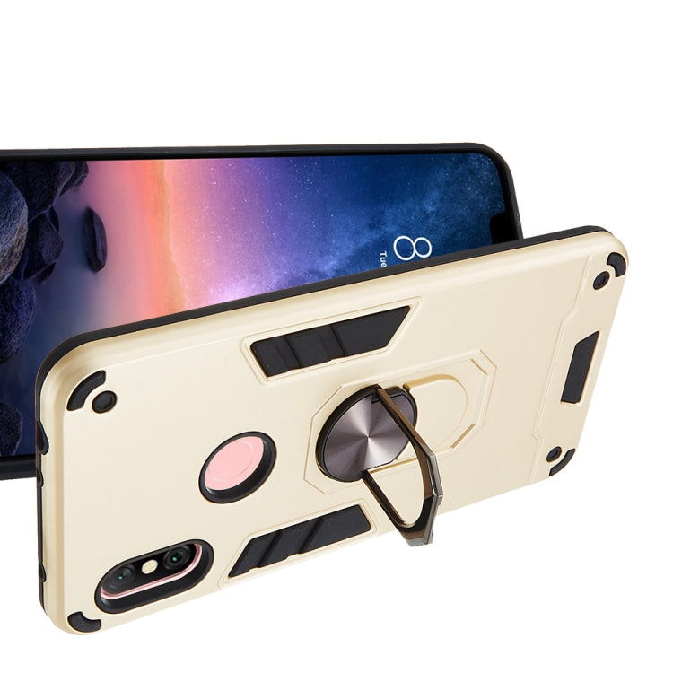 For Xiaomi Redmi Note 6 / Note 6 Pro 2 in 1 Armour Series PC + TPU Protective Case with Ring Holder