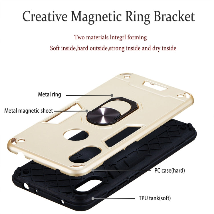 For Xiaomi Redmi Note 6 / Note 6 Pro 2 in 1 Armour Series PC + TPU Protective Case with Ring Holder