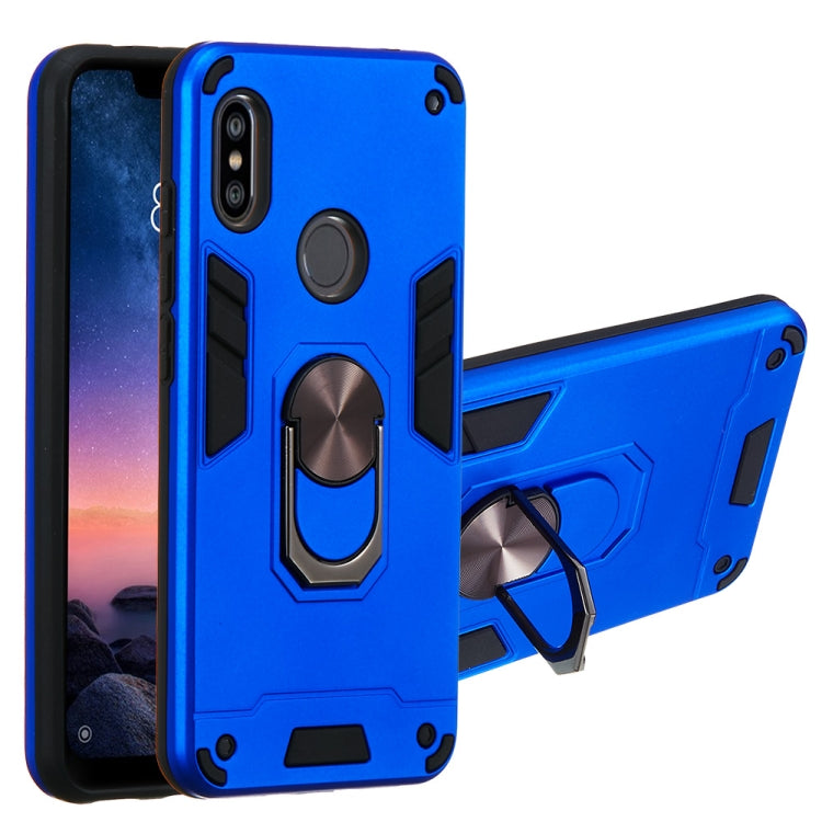 For Xiaomi Redmi Note 6 / Note 6 Pro 2 in 1 Armour Series PC + TPU Protective Case with Ring Holder