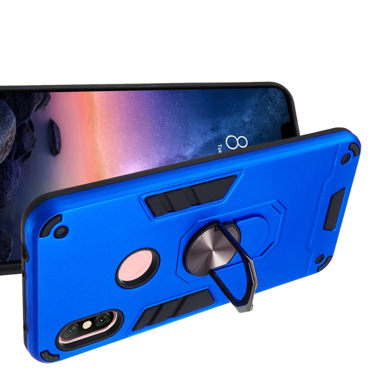 For Xiaomi Redmi Note 6 / Note 6 Pro 2 in 1 Armour Series PC + TPU Protective Case with Ring Holder