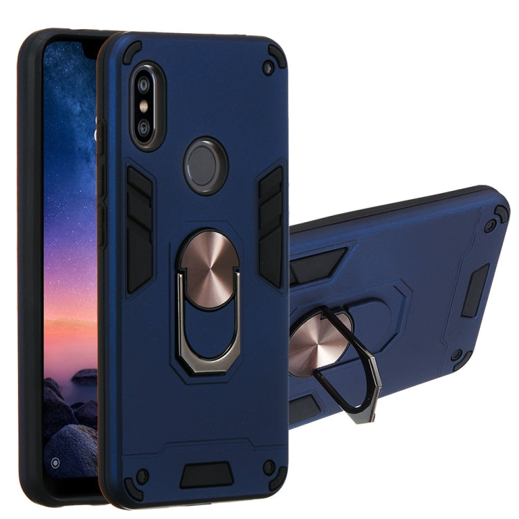 For Xiaomi Redmi Note 6 / Note 6 Pro 2 in 1 Armour Series PC + TPU Protective Case with Ring Holder