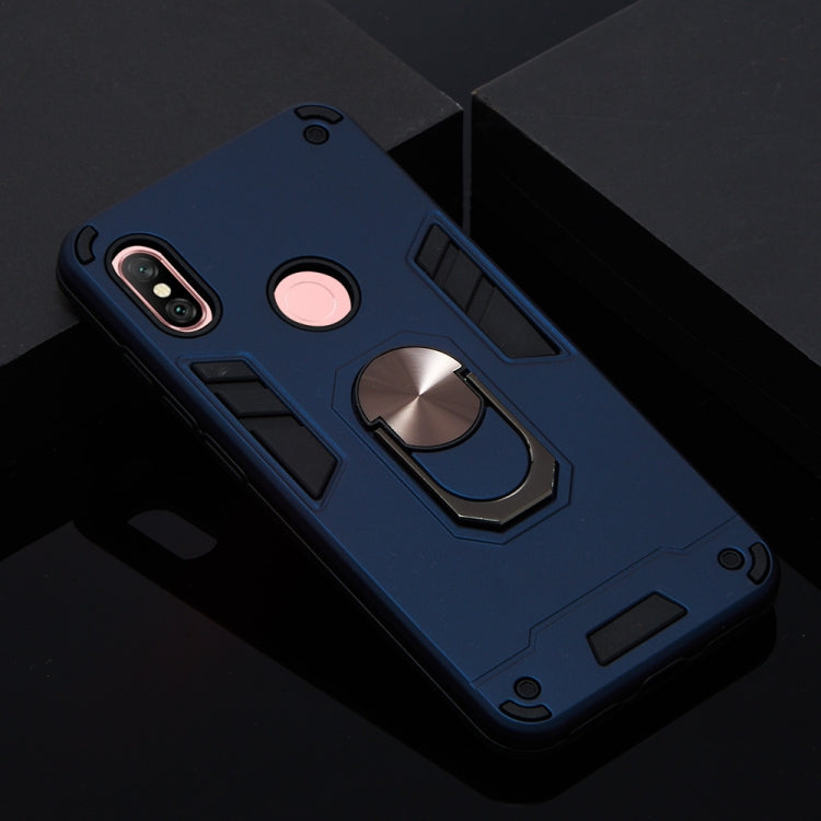 For Xiaomi Redmi Note 6 / Note 6 Pro 2 in 1 Armour Series PC + TPU Protective Case with Ring Holder