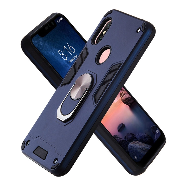 For Xiaomi Redmi Note 6 / Note 6 Pro 2 in 1 Armour Series PC + TPU Protective Case with Ring Holder