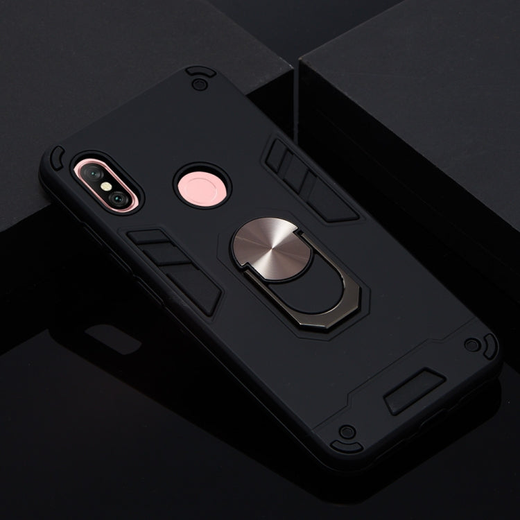 For Xiaomi Redmi Note 6 / Note 6 Pro 2 in 1 Armour Series PC + TPU Protective Case with Ring Holder