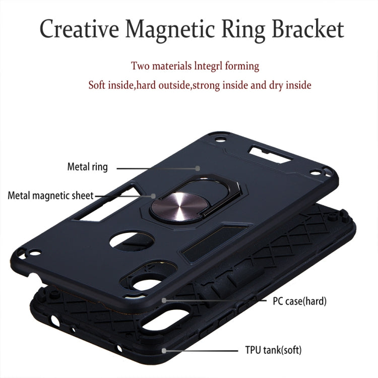 For Xiaomi Redmi Note 6 / Note 6 Pro 2 in 1 Armour Series PC + TPU Protective Case with Ring Holder