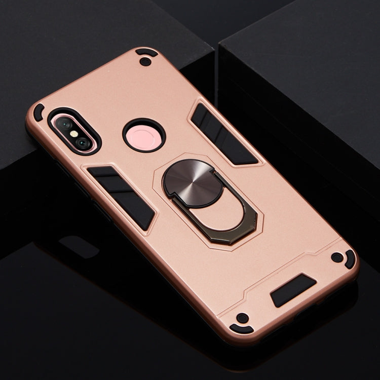 For Xiaomi Redmi Note 6 / Note 6 Pro 2 in 1 Armour Series PC + TPU Protective Case with Ring Holder