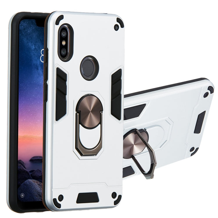 For Xiaomi Redmi Note 6 / Note 6 Pro 2 in 1 Armour Series PC + TPU Protective Case with Ring Holder